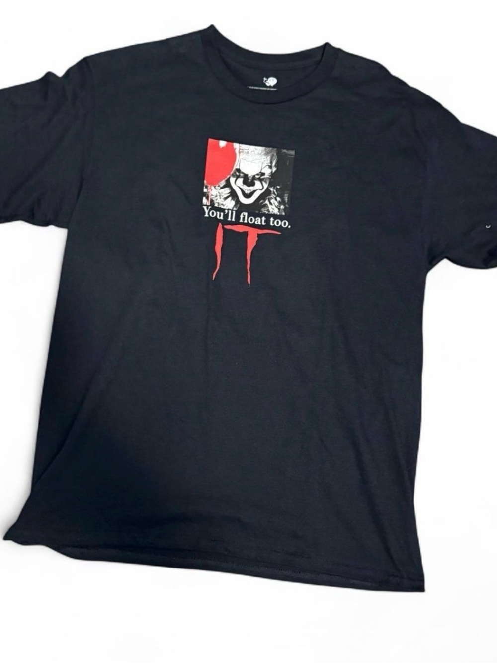 IT Pennywise You’ll Float Too Black Graphic T-Shirt Size L